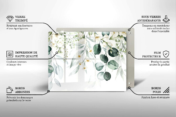 Copri piano induzione Piante ad acquerello