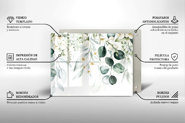 Copri piano induzione Piante ad acquerello