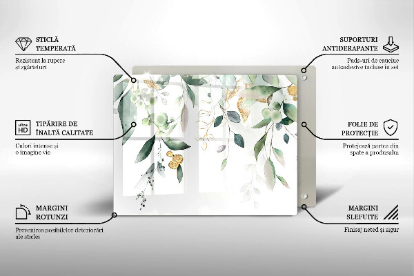 Copri piano induzione Foglie ad acquerello