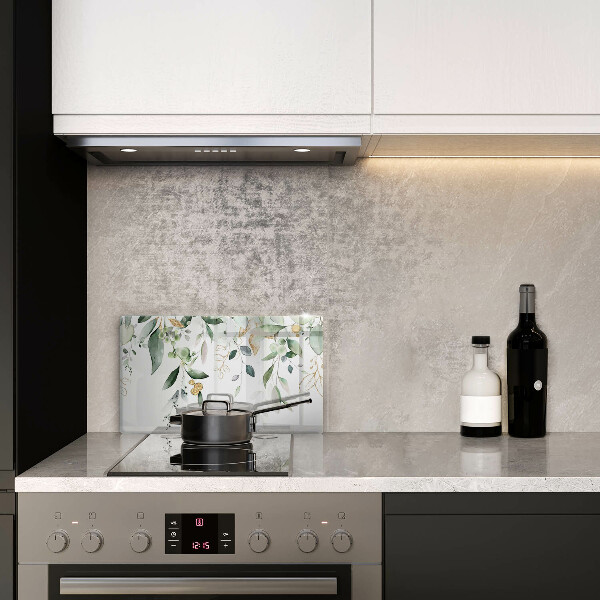 Copri piano induzione Foglie ad acquerello