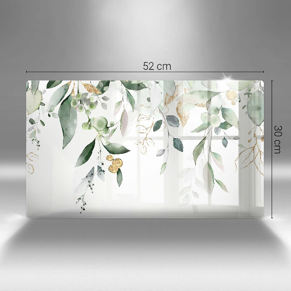 Copri piano induzione Foglie ad acquerello