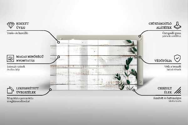Copri piano induzione Vecchie tavole e foglie