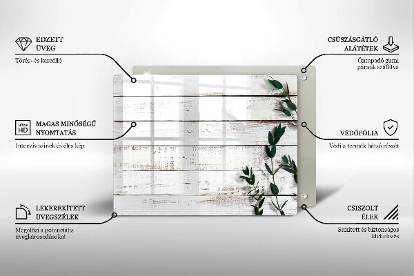 Copri piano induzione Vecchie tavole e foglie