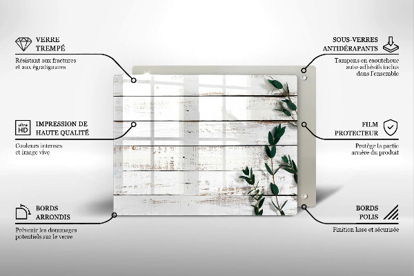 Copri piano induzione Vecchie tavole e foglie