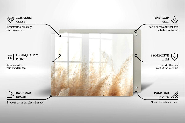 Copri piano cottura Erba della pampa