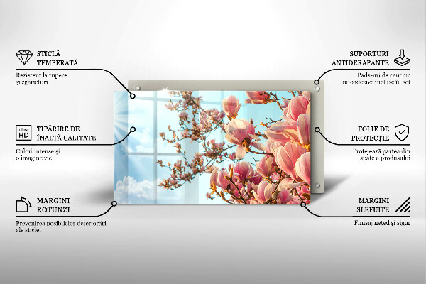 Copri piano cottura Albero di fiori rosa