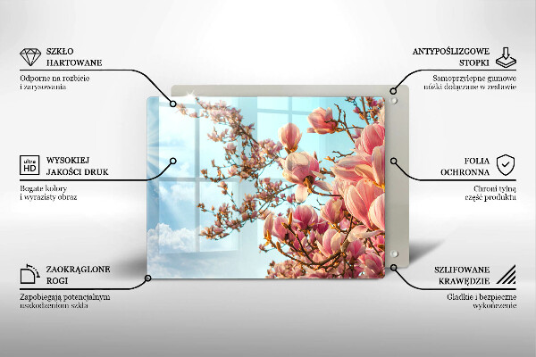 Copri piano cottura Albero di fiori rosa