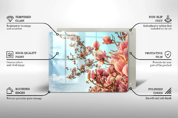 Copri piano cottura Albero di fiori rosa