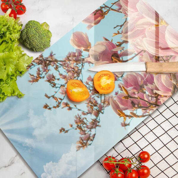 Copri piano cottura Albero di fiori rosa