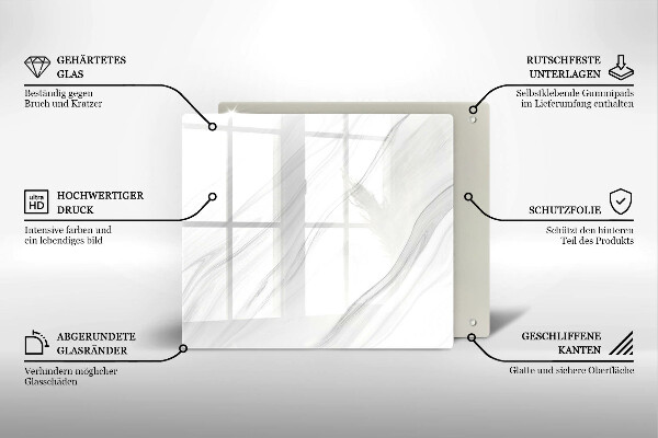Copertura piano induzione Marmo delicato