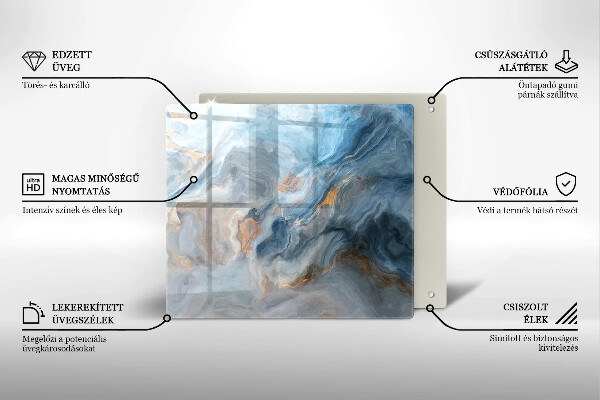 Copri piano cottura Trama di marmo