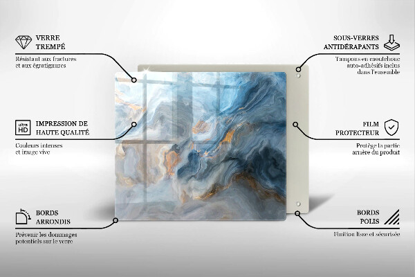 Copri piano cottura Trama di marmo