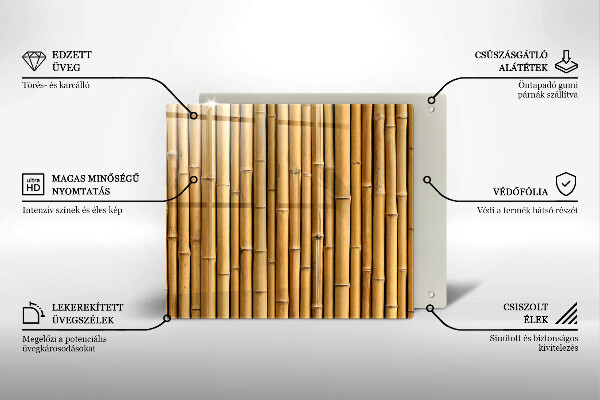 Copri piano cottura Bambù boho naturale