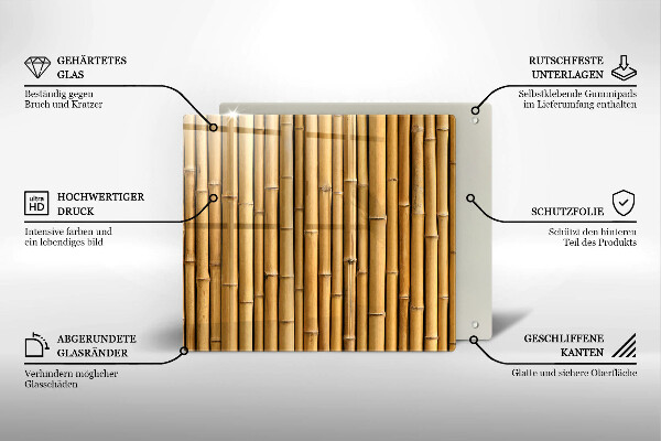 Copri piano cottura Bambù boho naturale