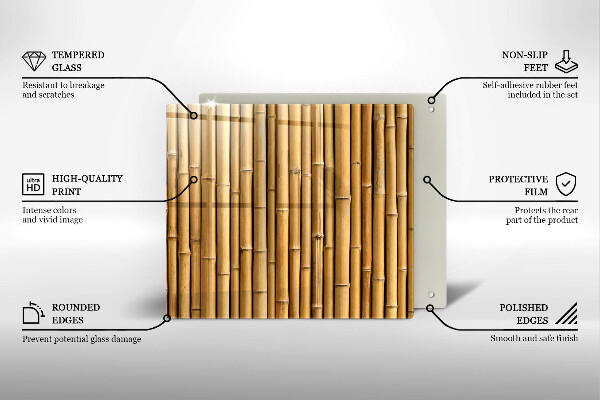 Copri piano cottura Bambù boho naturale
