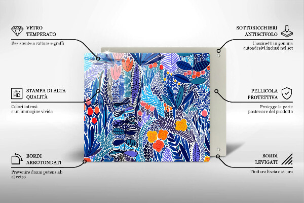 Copri piano cottura Prato dipinto