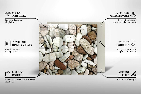 Copri piano cottura Sfondo di piccole pietre