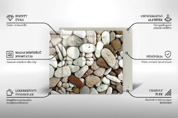 Copri piano cottura Sfondo di piccole pietre