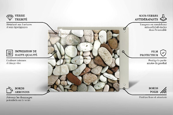 Copri piano cottura Sfondo di piccole pietre