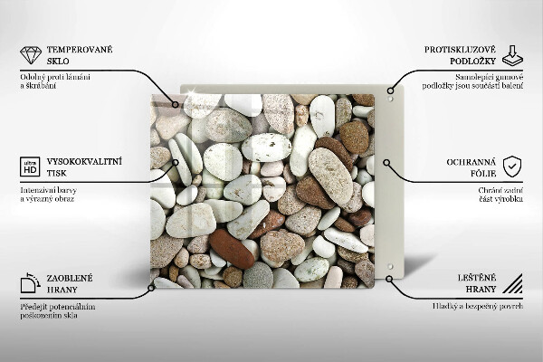 Copri piano cottura Sfondo di piccole pietre