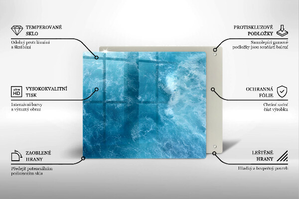 Copri piano cottura Acqua blu