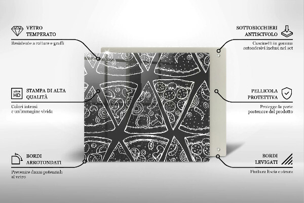 Proteggi piano induzione Illustrazione della pizza