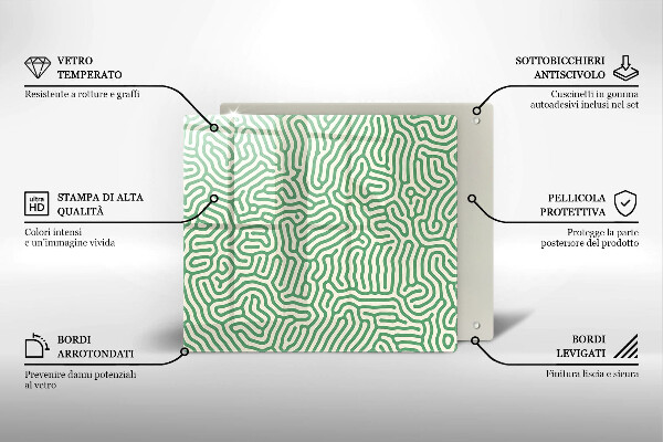 Copertura piano induzione Linee astratte