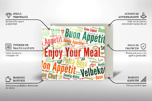 Copri piano cottura Sottotitoli Buon appetito lingue