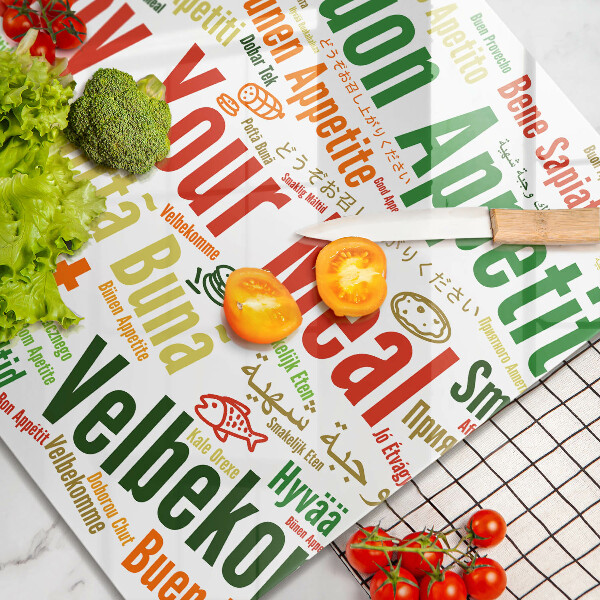 Copri piano cottura Sottotitoli Buon appetito lingue