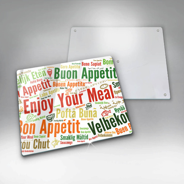 Copri piano cottura Sottotitoli Buon appetito lingue