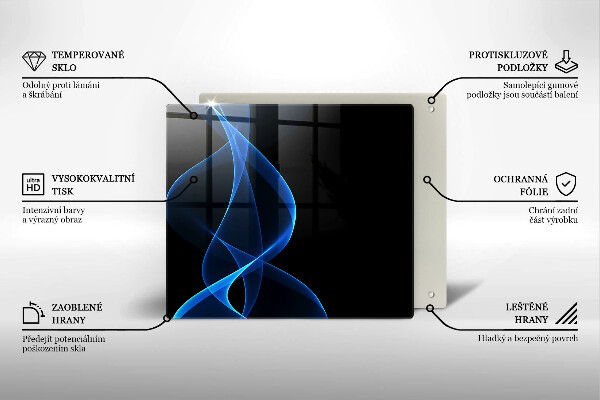 Proteggi piano induzione Linee blu di fumo