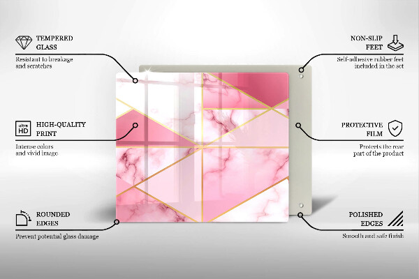 Copertura piano induzione Marmo geometrico