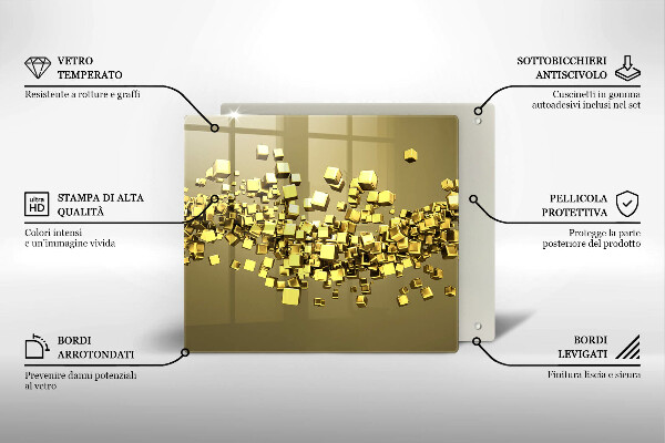 Copertura piano induzione Geometria astratta 3D
