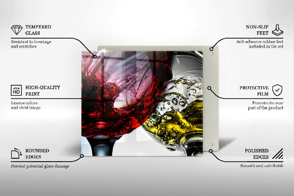 Copri piano cottura Bicchieri di vino