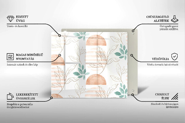 Copertura piano induzione Modello di foglie Boho