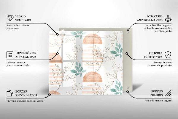 Copertura piano induzione Modello di foglie Boho