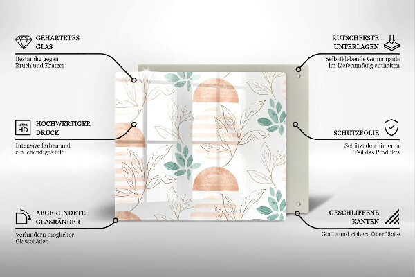 Copertura piano induzione Modello di foglie Boho