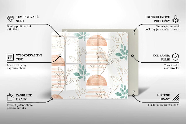 Copertura piano induzione Modello di foglie Boho