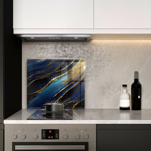 Copertura piano induzione Astrazione blu navy