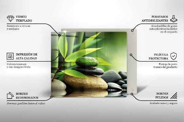 Copertura piano induzione Pietre di bambù Zen