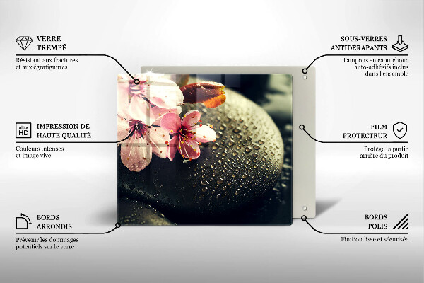 Copertura piano induzione Fiori pietre zen