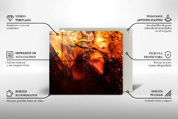 Copri piano cucina Bevanda alla cola con ghiaccio