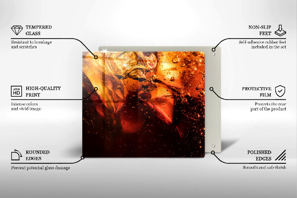 Copri piano cucina Bevanda alla cola con ghiaccio