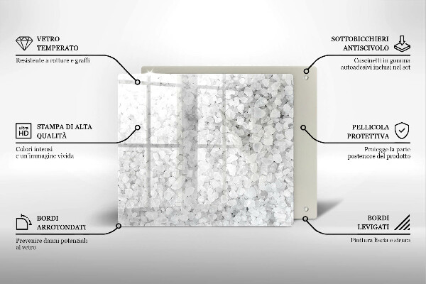 Copri piano cucina Cristalli di sale