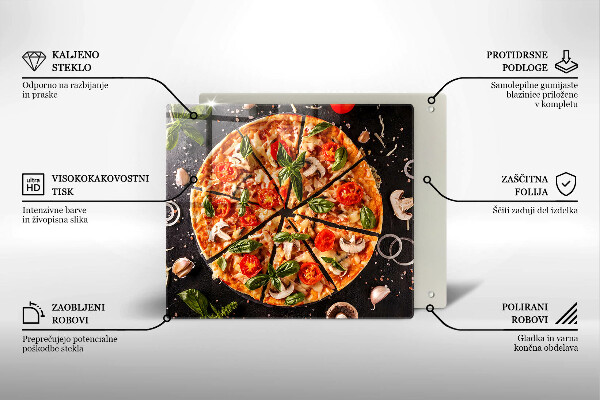 Copri piano cucina Pizza ai funghi