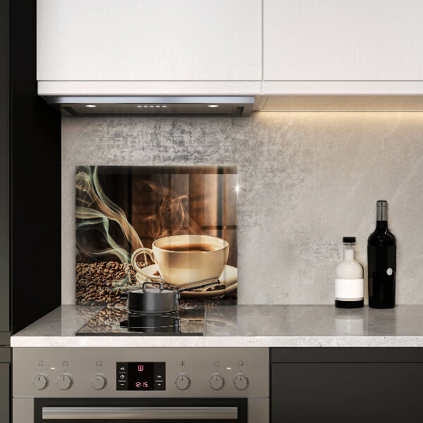 Copri piano cucina Tazza e chicchi di caffè