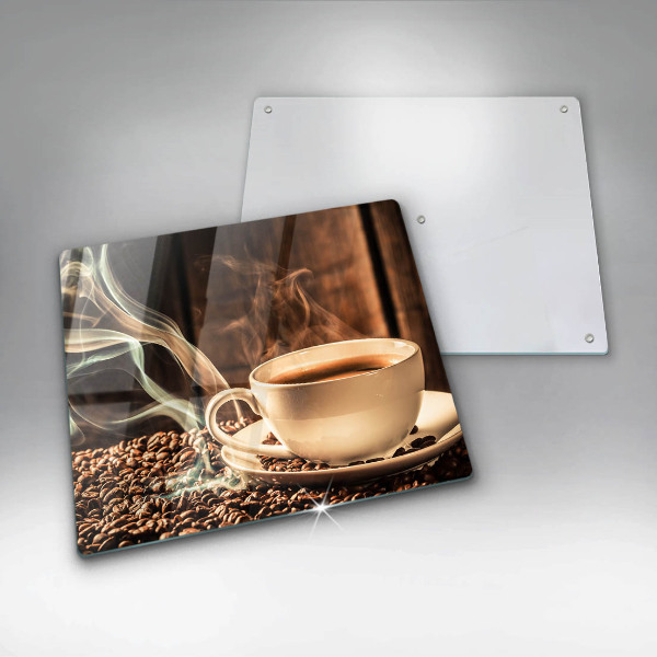 Copri piano cucina Tazza e chicchi di caffè