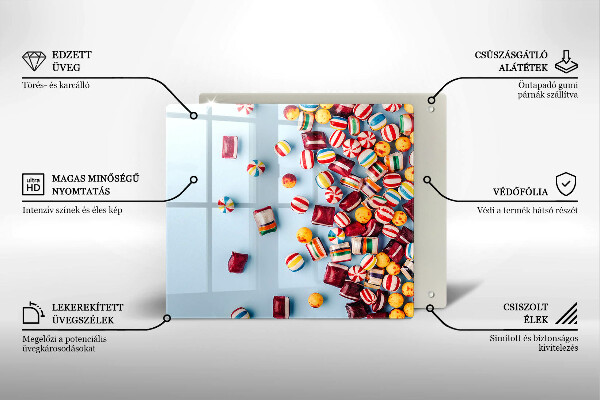 Copri piano cottura Caramelle colorate