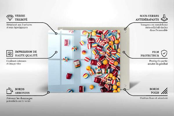 Copri piano cottura Caramelle colorate