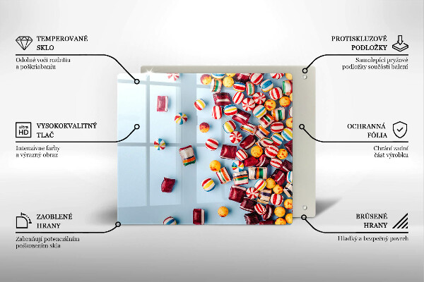 Copri piano cottura Caramelle colorate